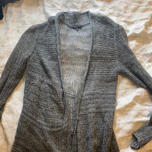 Eileen Fisher open knit wool blend long cardigan, medium